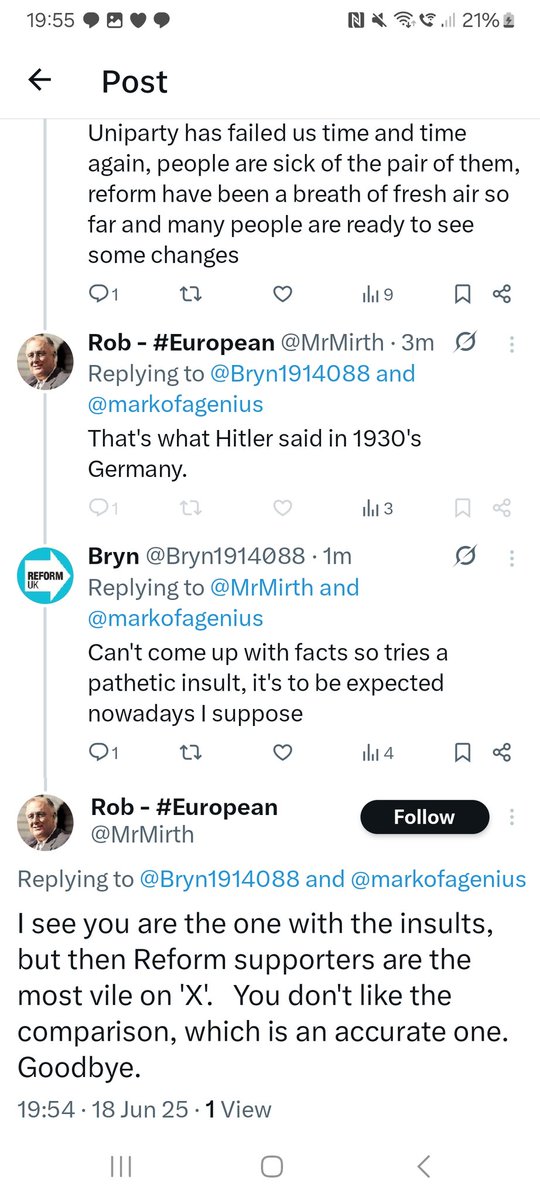 Bryn1914088's tweet image. Another one who tries to insult me, doesn't work, so then he blocks me for not getting insulted 😂