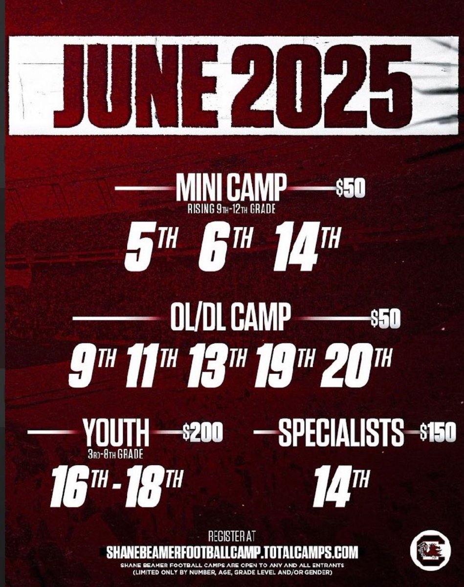 Charles Ibe 2028 (@charlesibe_) on Twitter photo Excited to be back in Columbia, South Carolina competing at the <a href="/GamecockFB/">South Carolina Football</a> OL/DL camp tomorrow
<a href="/ROBERTSON_9TWO/">Travian Robertson</a> <a href="/CoachHarrisSC/">Sterling Harris</a>
<a href="/B_MiddletonSC/">Brandon Middleton</a> <a href="/CoachSterlLuc/">Sterling Lucas</a> <a href="/P_Ellsworth_USC/">Preston Ellsworth</a> <a href="/CoachJDove/">J.Dove</a> <a href="/AnnaH247/">Anna Adams</a> <a href="/GamecocksInside/">INSIDE CAROLINA SC 🐔🤙🏻</a> <a href="/TheBigSpur247/">TheBigSpur.com</a> <a href="/GCChrisClark/">Chris Clark</a> Excited to be back in Columbia, South Carolina competing at the <a href="/GamecockFB/">South Carolina Football</a> OL/DL camp tomorrow
<a href="/ROBERTSON_9TWO/">Travian Robertson</a> <a href="/CoachHarrisSC/">Sterling Harris</a>
<a href="/B_MiddletonSC/">Brandon Middleton</a> <a href="/CoachSterlLuc/">Sterling Lucas</a> <a href="/P_Ellsworth_USC/">Preston Ellsworth</a> <a href="/CoachJDove/">J.Dove</a> <a href="/AnnaH247/">Anna Adams</a> <a href="/GamecocksInside/">INSIDE CAROLINA SC 🐔🤙🏻</a> <a href="/TheBigSpur247/">TheBigSpur.com</a> <a href="/GCChrisClark/">Chris Clark</a>