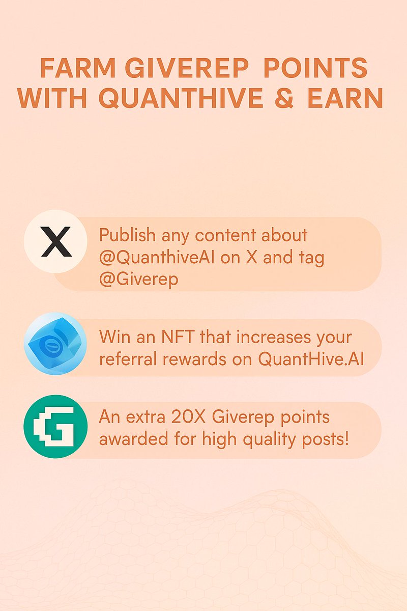 Itana84375453's tweet image. 💰 I’m farming $REP with the @GiveRep Loyalty Program — and you can too!

🔗 Join the hive. Earn smarter.
#QuantHiveAI #GiveRep #Crypto #DeFi #AITrading
