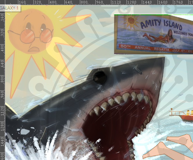 TezcaKoatl's tweet photo. #WIP (Part 2) for #JAWS anniversary! #Sketch #Doodle #Summer #Beatch #AmityIsland #Shark #fanart #Redraw #jaws50th https://t.co/QaSJCY9Bxs