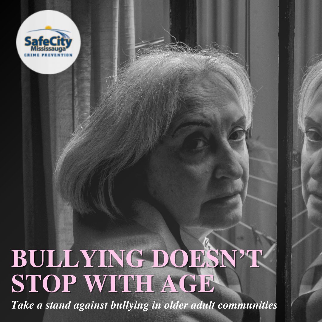 Bullying doesn’t stop at childhood—and seniors aren’t immune.
This #SeniorsMonth, let’s check in, speak up, and show kindness to the older adults around us. Everyone deserves to feel safe, valued, and heard. 💬
📲 safecitymississauga.on.ca/crime-preventi…
#SeniorSafety #KindnessMatters