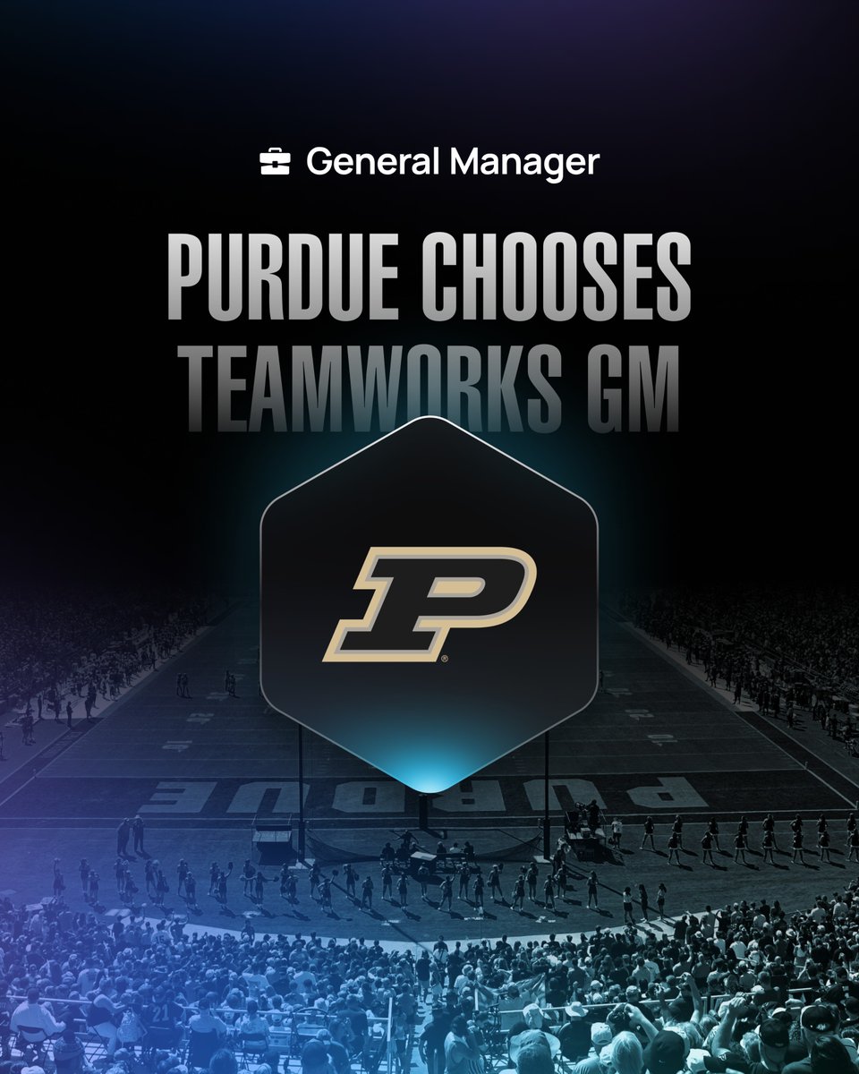 Teamworks's tweet image. Purdue has selected Teamworks GM to build its strategic infrastructure for the revenue-sharing era. 🚂
The real work happens before compliance—planning athlete compensation, evaluating rosters in real-time, and contracting at scale. That’s where Teamworks GM delivers.
“By…