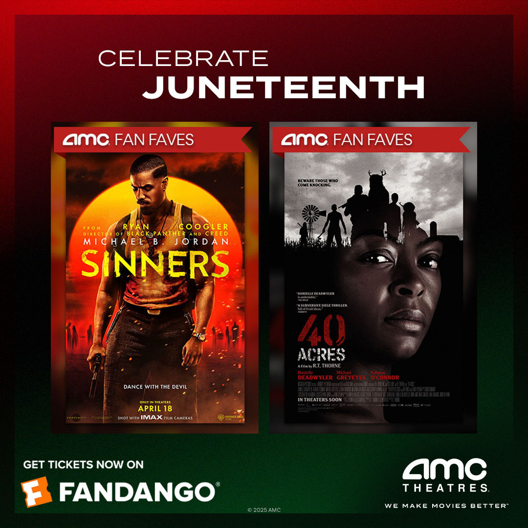 Celebrate this Juneteenth with some of your favorite movies like #Sinners and #40Acres returning to the big screen. Get your tickets now👇
fandan.co/Tickets