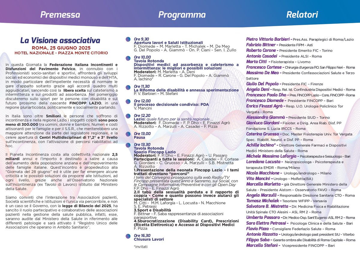 FondazioneContinenza (@ficontinenza) on Twitter photo FIc incontra associazioni istituzioni e confindustria: ausili e pdta nuove proposte all'evento <a href="/fincopp/">Fincopp OdV</a> in programma mercoledì prossimo all'hotel Nazionale a Roma. FIc incontra associazioni istituzioni e confindustria: ausili e pdta nuove proposte all'evento <a href="/fincopp/">Fincopp OdV</a> in programma mercoledì prossimo all'hotel Nazionale a Roma.