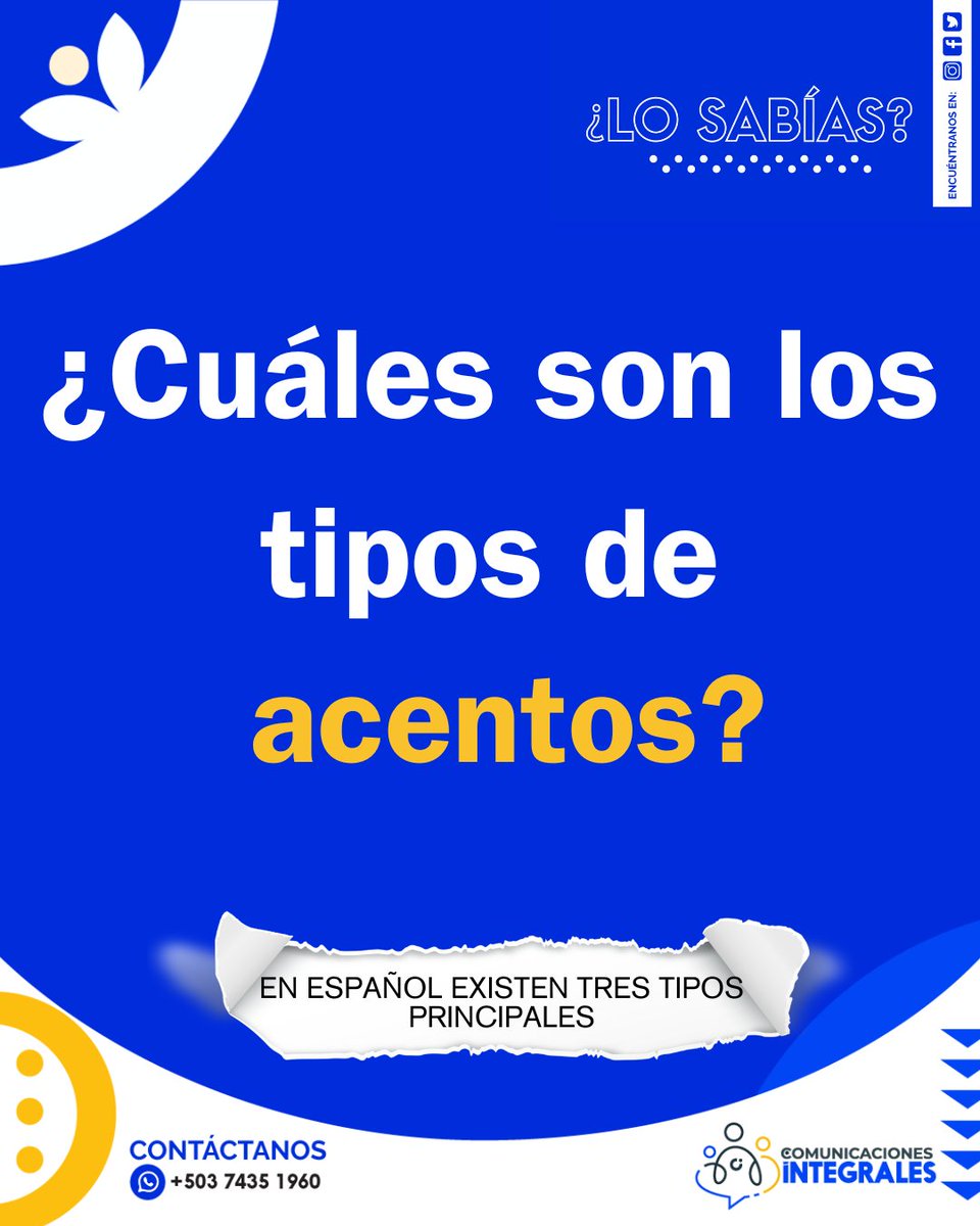 ComunicaESA's tweet photo. El acento más fácil de identificar es el gráfico, pero dependerá de las reglas de acentuación. Tené en cuenta que el prosódico lo identificas en la pronunciación 😉 ¿Cuál te cuesta más?  #acentos https://t.co/5H2ojZkhlf