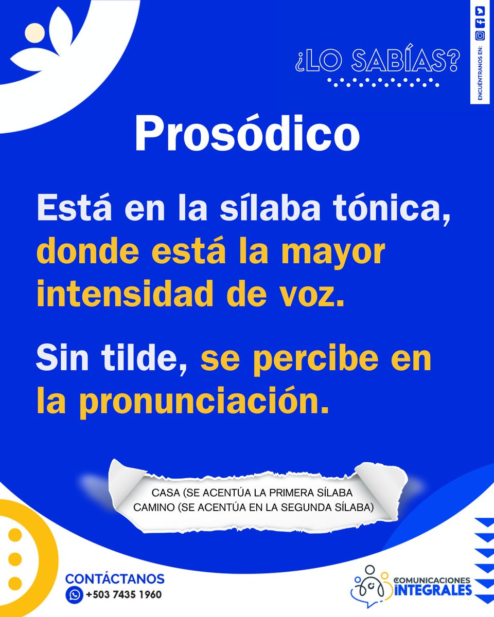 ComunicaESA's tweet photo. El acento más fácil de identificar es el gráfico, pero dependerá de las reglas de acentuación. Tené en cuenta que el prosódico lo identificas en la pronunciación 😉 ¿Cuál te cuesta más?  #acentos https://t.co/5H2ojZkhlf