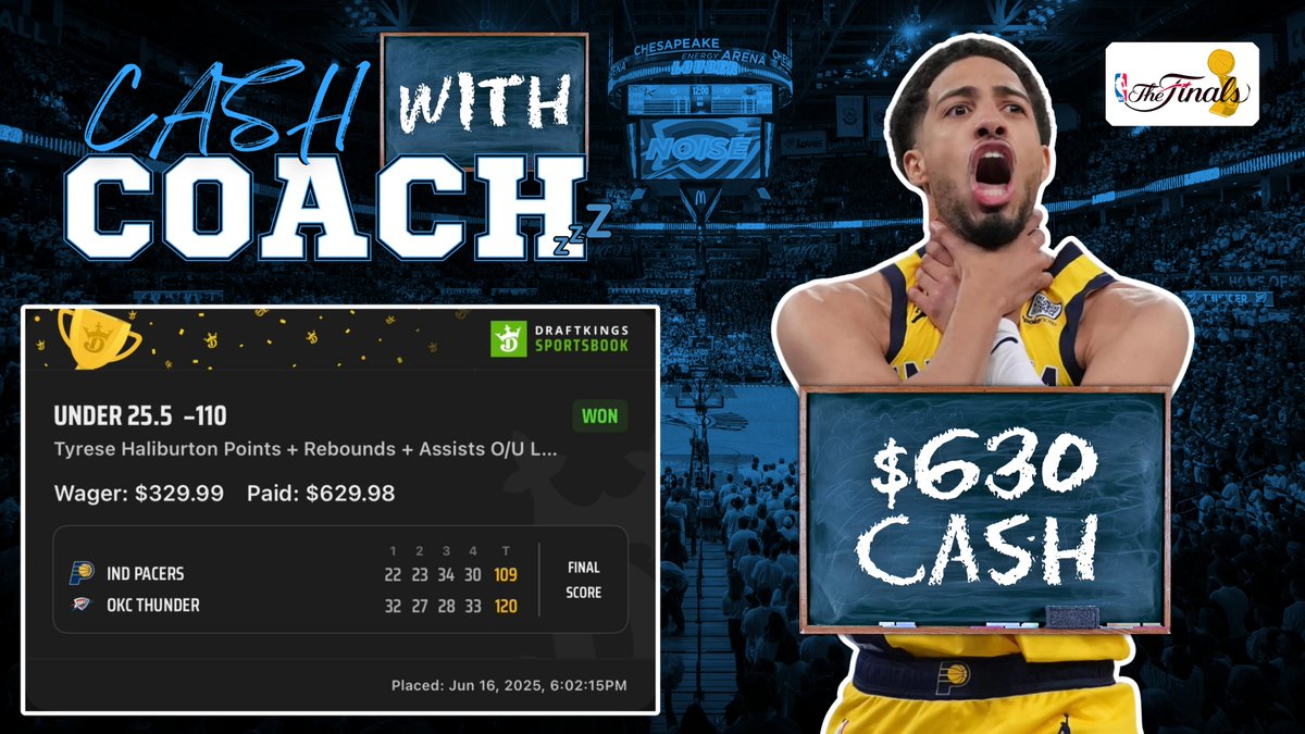 CASHWITHCOACHZ's tweet image. Star player against the Thunder, take the under ✅
Easiest bet in sports 💯 The books finally caught on, putting a limit on the play 😅
Over 20 units of profit in May and up over 120 units since we launched the cord on April 1 💸
Details on how to get off the sidelines and…