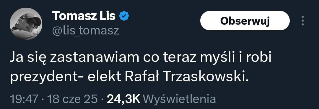 Otworzył gorącą linię na najwyższym szczeblu z prezydentem ad interim Mariuszem Maxem Kolonko