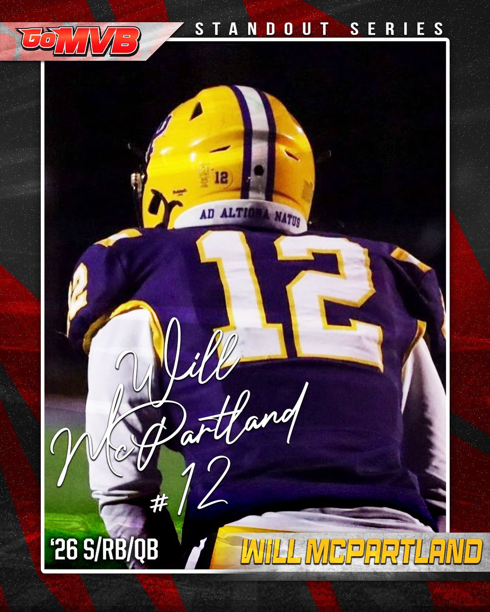 GoMVB Get Seen. Get Serious. Get to the Next Level (@gomvb) on Twitter photo STANDOUT: WILL MCPARTLAND
'26 S/RB/QB
Scranton Prep HS
Follow: <a href="/Wmcpartlandfb/">Will McPartland</a>
#gomvb #standout #athlete #hsfootball #collegerecruiting STANDOUT: WILL MCPARTLAND
'26 S/RB/QB
Scranton Prep HS
Follow: <a href="/Wmcpartlandfb/">Will McPartland</a>
#gomvb #standout #athlete #hsfootball #collegerecruiting