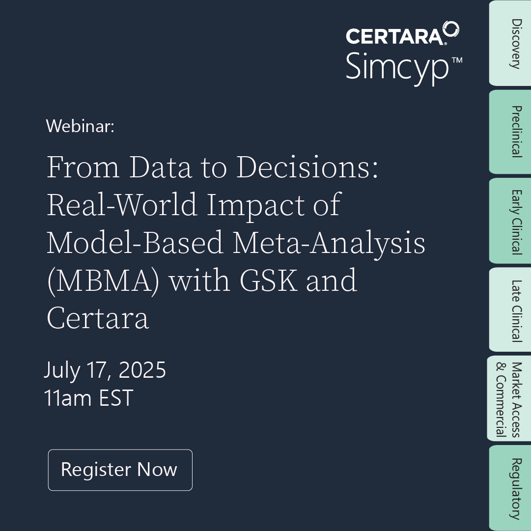 Is your team relying on incomplete data to make critical drug development decisions? Join experts from Certara and GSK to discover how #MBMA is being used to optimize development strategies across therapeutic areas. certara.com/webinar/from-d…
 
#DrugDevelopment #ClinicalPharmacology