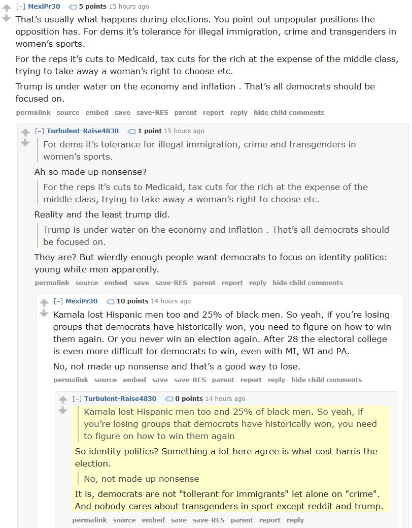 "Everything Trump campaigned on was a lie, Kamala only told the truth!"

I hate Reddit so much its unreal.