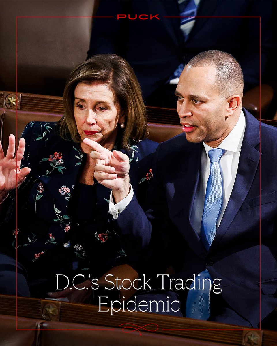Senate Democrats (and a few Republicans) are reviving efforts to ban stock trading by members of Congress—a surprisingly complex issue with bad actors on both sides of the aisle.

<a href="/abbyliv817/">Abby Livingston</a> has the story, link in thread 👇
