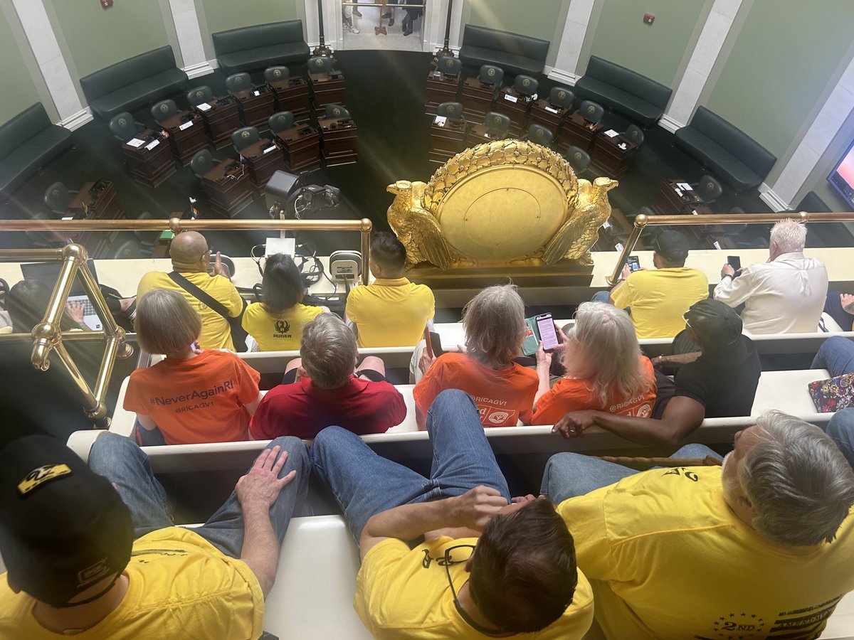 RICapitolTVOBrien (@ricapitoltvob) on Twitter photo The <a href="/RISenate/">Rhode Island Senate</a> Judiciary Committee will be discussing and possibly voting on legislation to ban assault weapons in RI.
You can watch LIVE on <a href="/RICapitolTV/">RICapitolTV</a> channel 75 and web 2.
People on both sides of the issue have flooded in to the SH. Seating is available in senate gallery. The <a href="/RISenate/">Rhode Island Senate</a> Judiciary Committee will be discussing and possibly voting on legislation to ban assault weapons in RI.
You can watch LIVE on <a href="/RICapitolTV/">RICapitolTV</a> channel 75 and web 2.
People on both sides of the issue have flooded in to the SH. Seating is available in senate gallery.