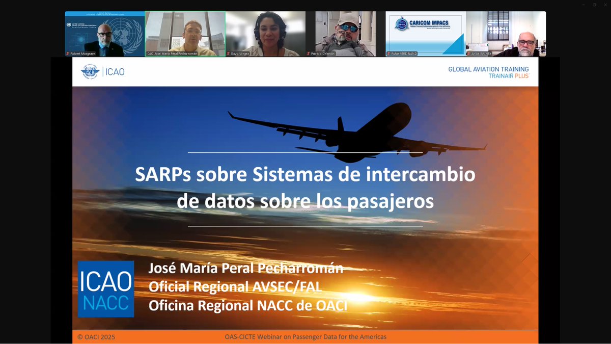 CICTE (@oea_cicte) on Twitter photo More than 500 people attended our virtual seminar “Passenger Data, including #API and #PNR, for the Americas,” organized by the Border Management Section of @OAS_Official together with the #CTTravel Programme of <a href="/UN_OCT/">United Nations Office of Counter-Terrorism</a>.
Representatives from intelligence agencies, border More than 500 people attended our virtual seminar “Passenger Data, including #API and #PNR, for the Americas,” organized by the Border Management Section of @OAS_Official together with the #CTTravel Programme of <a href="/UN_OCT/">United Nations Office of Counter-Terrorism</a>.
Representatives from intelligence agencies, border