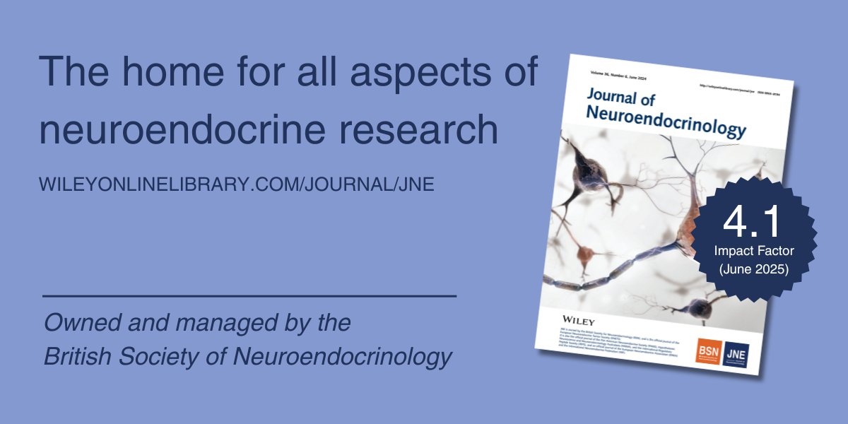 JNE (@jne_editor) on Twitter photo JNE has leapt to the forefront of the field with an increased Impact Factor of 4.1! π
This puts JNE ahead of Endocrinology, Journal of Endocrinology, & the Journal of Neuroscience.
Huge thanks to all who have contributed to our Journal over the years.
onlinelibrary.wiley.com/journal/136528β¦ JNE has leapt to the forefront of the field with an increased Impact Factor of 4.1! π
This puts JNE ahead of Endocrinology, Journal of Endocrinology, & the Journal of Neuroscience.
Huge thanks to all who have contributed to our Journal over the years.
onlinelibrary.wiley.com/journal/136528β¦