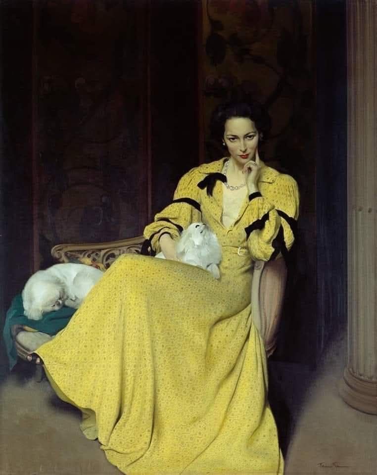 Sarı Elbisesiyle Pauline - ressam Herbert James Gunn 1944 tarihli