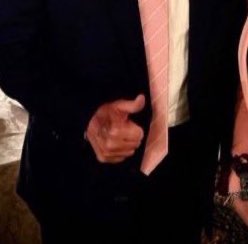 How can this not be anything else but, the Mark of the Beast? Either that, or he’s rotting from the inside out. Maybe both.