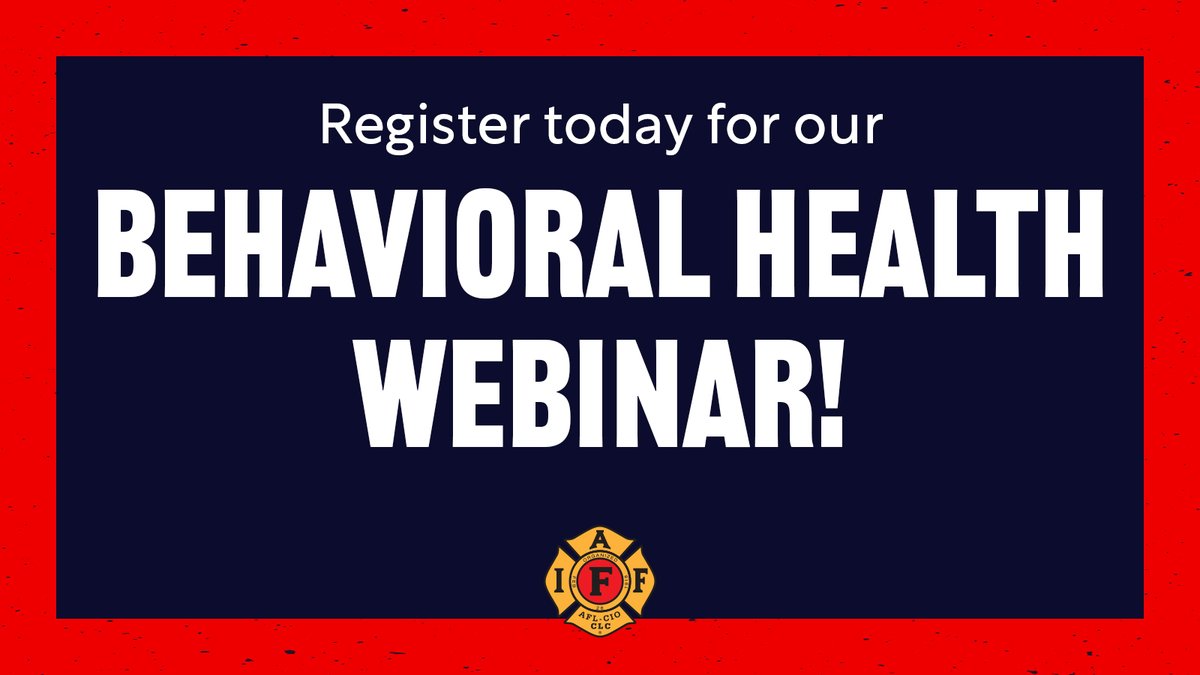Don't miss this FREE #IAFF Center of Excellence webinar:
Suicide Contagion in the Fire Service: Understanding the Risks and Taking Action

🗓 Thursday, June 26 | 12-1:30 p.m. ET
shorturl.at/l5mDm