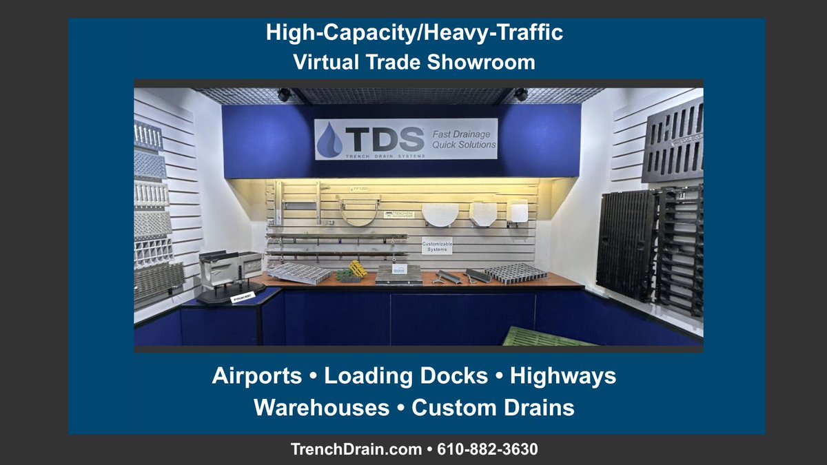 🚨 New Virtual Trade Show Room! 🚨
Explore high-capacity &amp; heavy-duty drain systems at TrenchDrain.com — specs &amp; expert support, all in one place💧
🔗 my.matterport.com/show/?m=PKLkbe…
#Drains #HeavyDutyDrainage #VirtualShowroom #Construction #CivilEngineering #DrainageSolutions