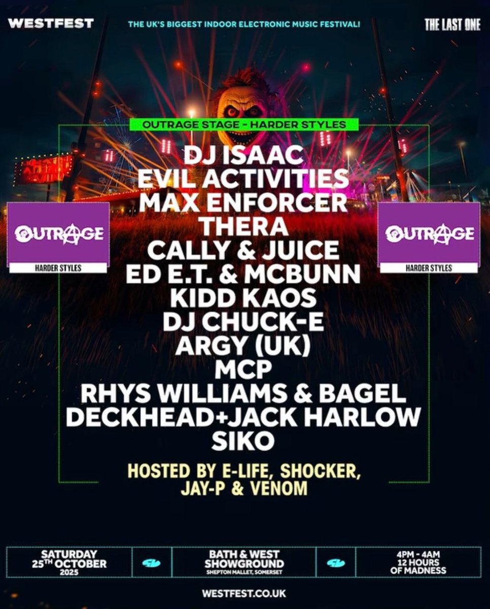 Congrats to Outrage for putting together such an amazing lineup for Westfest’s final event! 🙌🏼