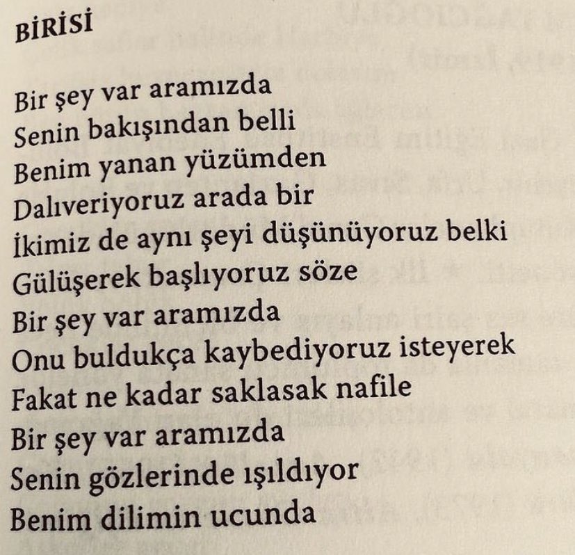 Bir şey var aramızda..