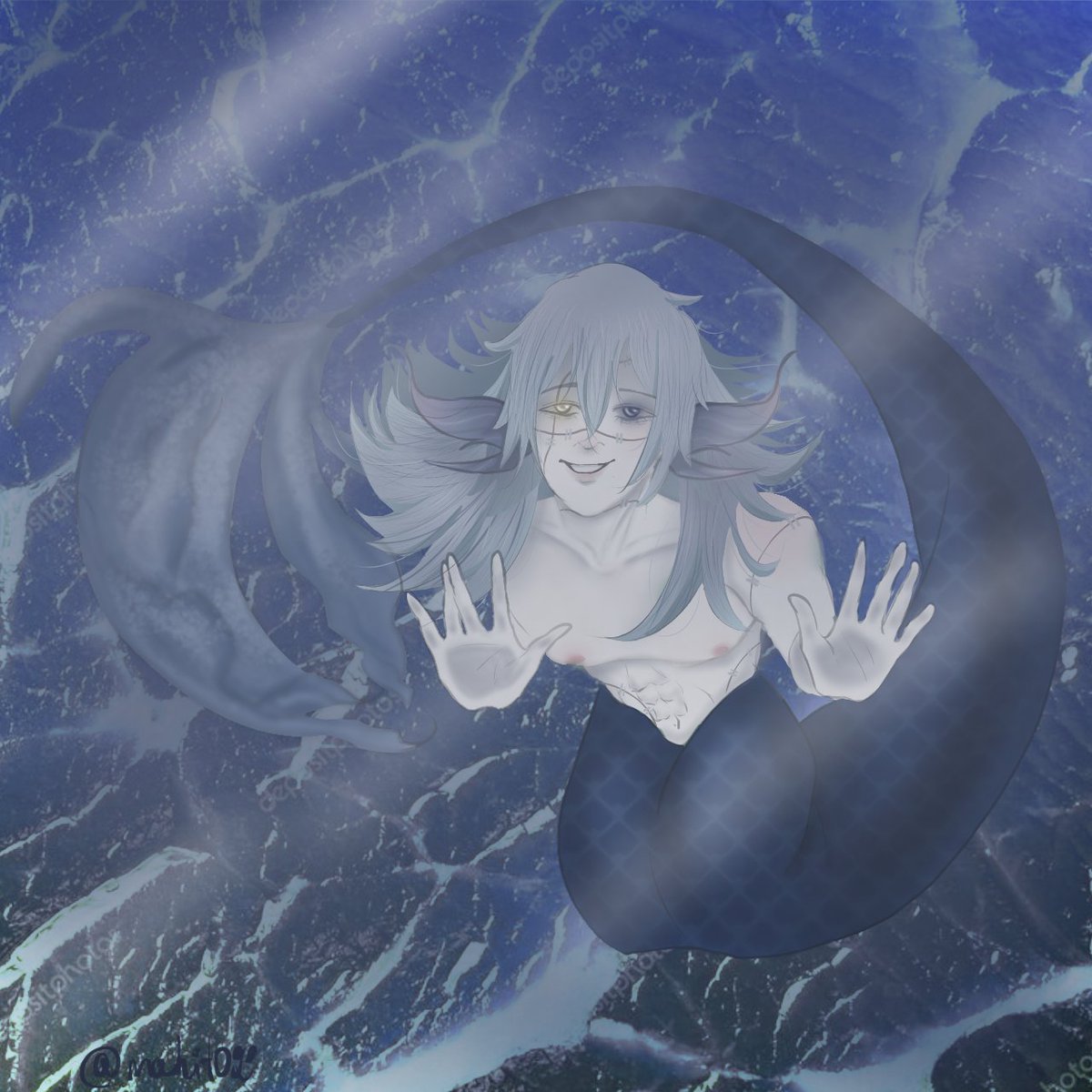 mahit099's tweet image. Mermaid&amp;lt;3
#mahito #JijutsuKaisen