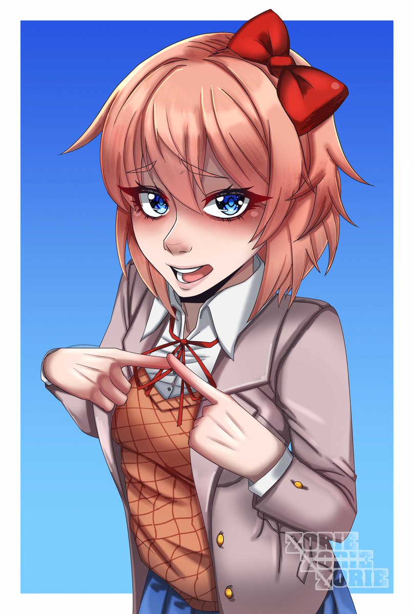 I'm surprised this is actually the first time ever that I've drawn her

Anyways, here it is, to celebrate 800 followers

Sayori! :D

#DDLC #DokiDokiLiteratureClub #Sayori