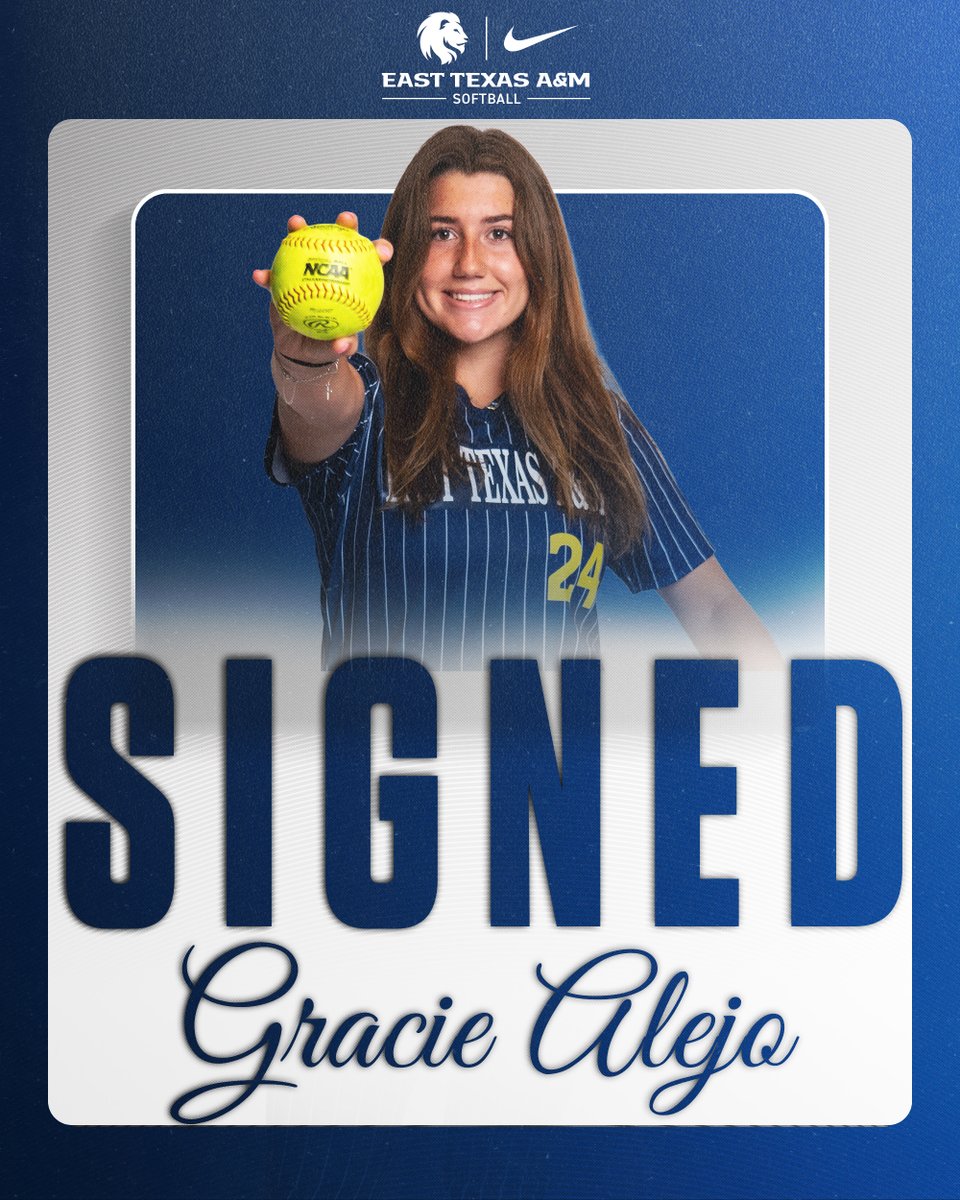 East Texas A&M Softball (@lion_softball) on Twitter photo Welcome to Lion Softball, <a href="/GAlejo/">Gracie Alejo π¦</a>! #HailET Welcome to Lion Softball, <a href="/GAlejo/">Gracie Alejo π¦</a>! #HailET