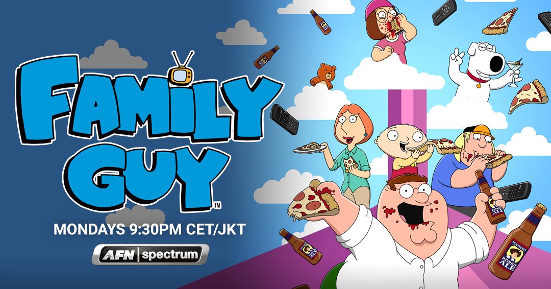 Everyone loves a #FamilyGuy, tune in Mondays on #AFNspectrum.