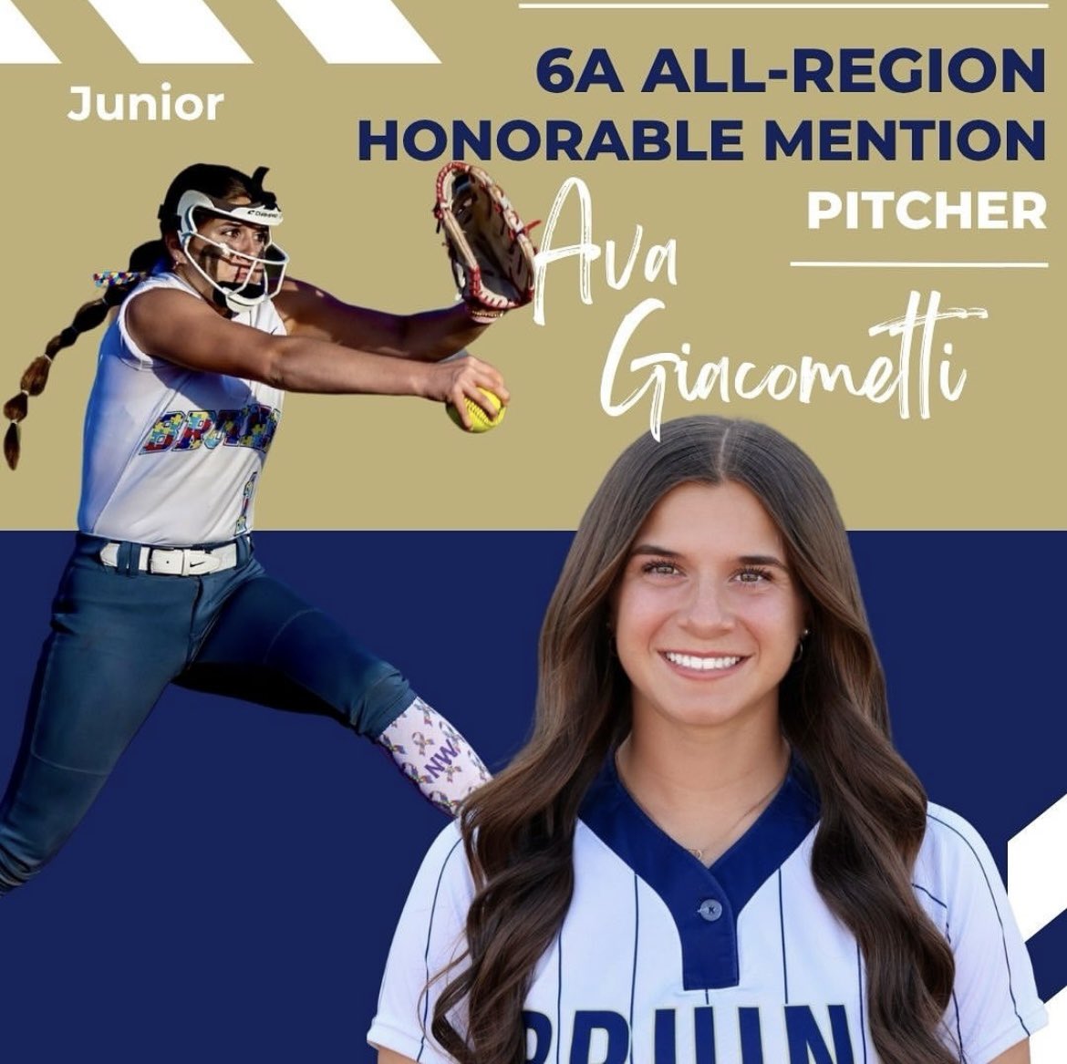 Extremely blessed and honored to be selected to the 2025 6A All-Region Honorable Mention Team! 💙💛 <a href="/WBHS_Bruins/">The Branch</a> <a href="/CESC_Drotar/">Carolina Elite National Drotar</a> <a href="/ritalynngilman/">Rita Lynn Gilman</a> <a href="/ExtraInningSB/">EXTRA INNING SOFTBALL</a> <a href="/LineDsoftball/">Line Drive Media</a> <a href="/Ty2daR/">Ty Rivers</a> <a href="/UWAA_United/">United Women’s Athletic Association</a>