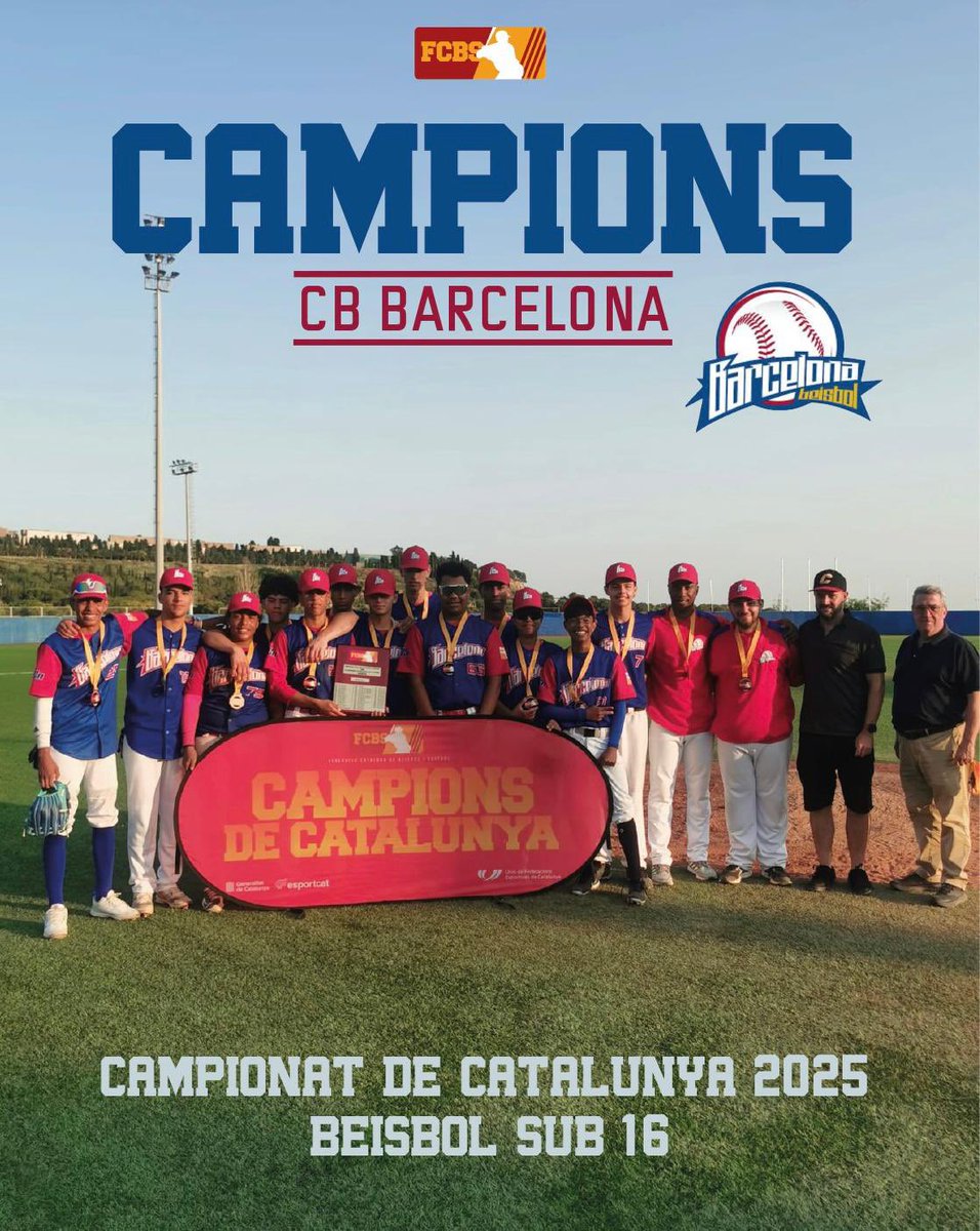 Beisbol i Softbol Catalunya ⚾️🥎 (@fcbeisbolsofbol) on Twitter photo 🏆 El <a href="/beisbolbcn/">CBS Barcelona</a> es proclama campió del 47è Campionat de Catalunya Sub-16 Beisbol
1️⃣⚾️ Barcelona 🔵 9-0 Barcelona 🔴
2️⃣⚾️ Barcelona 🔴 4-12 Barcelona 🔵
👏🏻 Moltes felicitats campions i gràcies a tots els equips participants! 🏆 El <a href="/beisbolbcn/">CBS Barcelona</a> es proclama campió del 47è Campionat de Catalunya Sub-16 Beisbol
1️⃣⚾️ Barcelona 🔵 9-0 Barcelona 🔴
2️⃣⚾️ Barcelona 🔴 4-12 Barcelona 🔵
👏🏻 Moltes felicitats campions i gràcies a tots els equips participants!