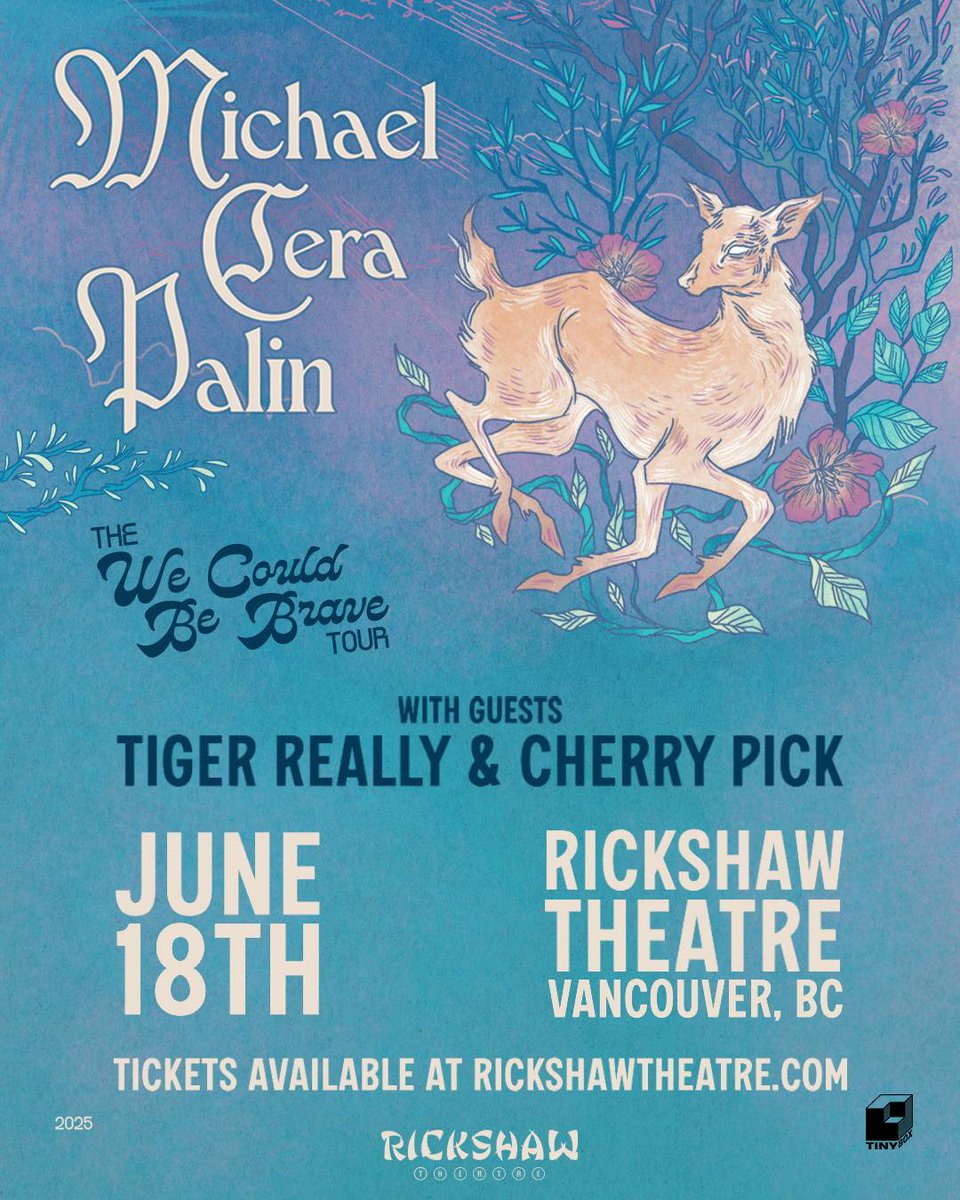 TONIGHT
Don’t miss Atlanta emo/indie rockers Michael Cera Palin take the Rickshaw stage TONIGHT! Catch them playing tracks off their new record, ‘We Could Be Brave’ with support from Vancouver’s own Tiger Really and Cherry Pick! ✨

DOORS: 7:00pm⏰