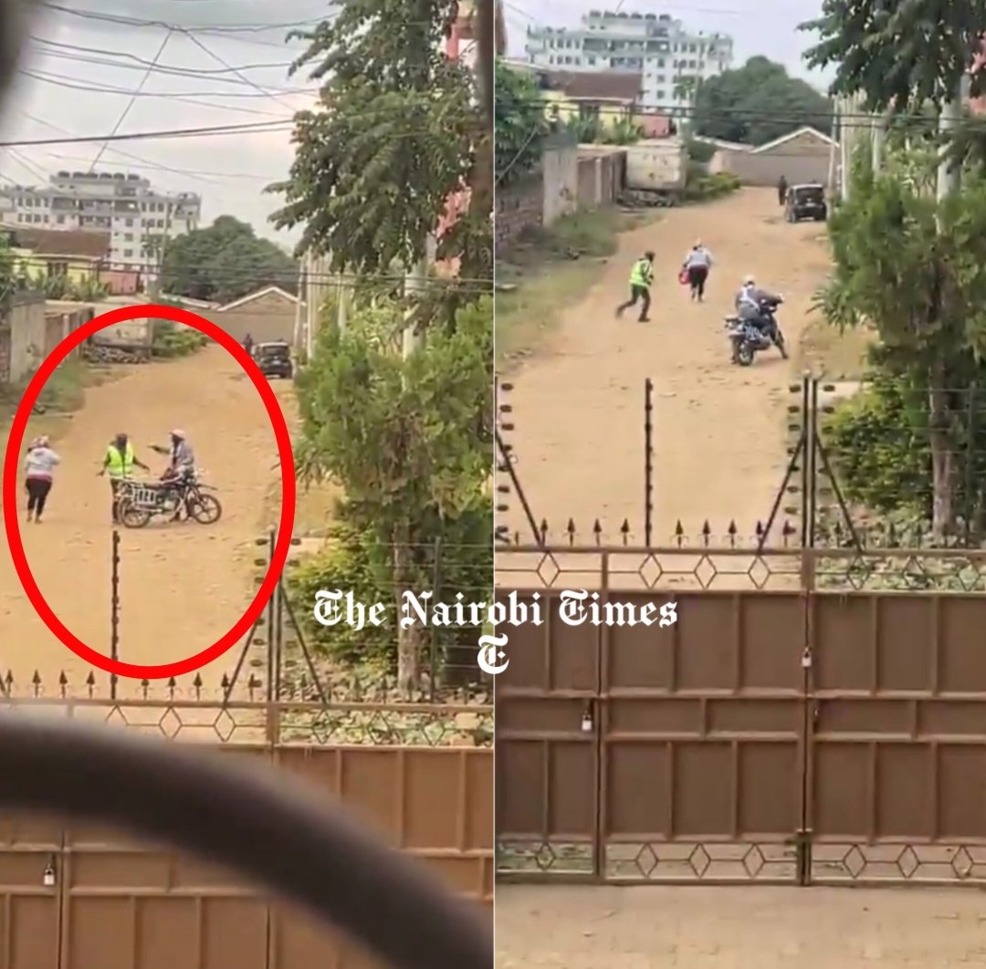 New Video Emerges of the Gangster who Killed a Police Officer in Thika Escaping on a Hijacked Bodaboda from a Rider who had a Passenger on Board, Watch👇