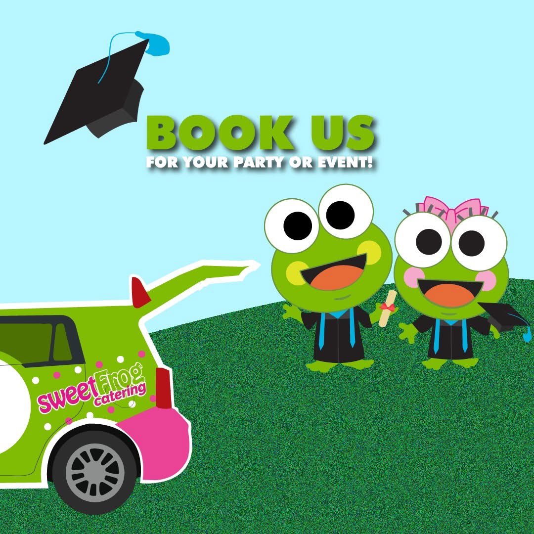 SweetFrgDundalk's tweet photo. You can have sweetFrog ANYWHERE!!

Did you know sweetFrog caters? 

So wether it is a birthday party,  or award GRADUATION ceremony - sweetFrog can cater your event.

Email us at marylandsweetfrog@gmail.com, 

#sweetFrog
#Catering https://t.co/xLwZCvE1VC