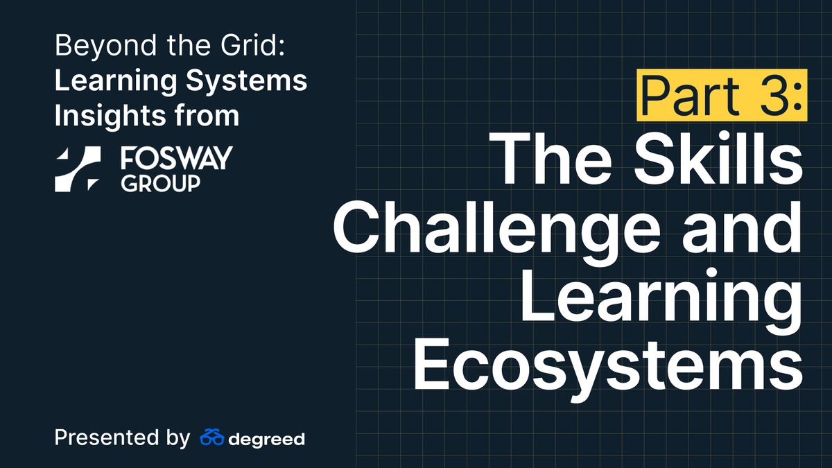🚨 Upskilling and reskilling just beat out compliance as a top priority for business leaders. Why? Find out from <a href="/fosway/">fosway</a> Senior Analyst <a href="/fionaleteney/">Fiona Leteney</a> in the latest episode of our Beyond the Grid podcast: youtu.be/yB4YGmFgtYs