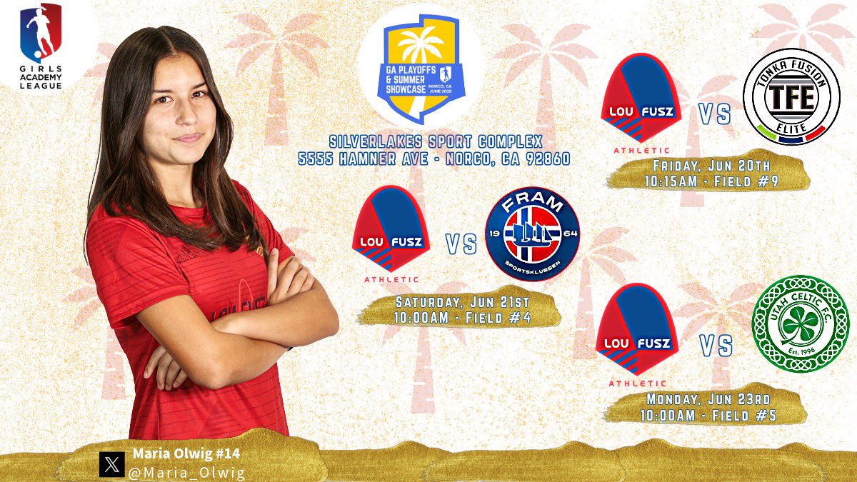 Playoffs are right around the corner! Come watch me play in Norco, California. I am super excited!!!