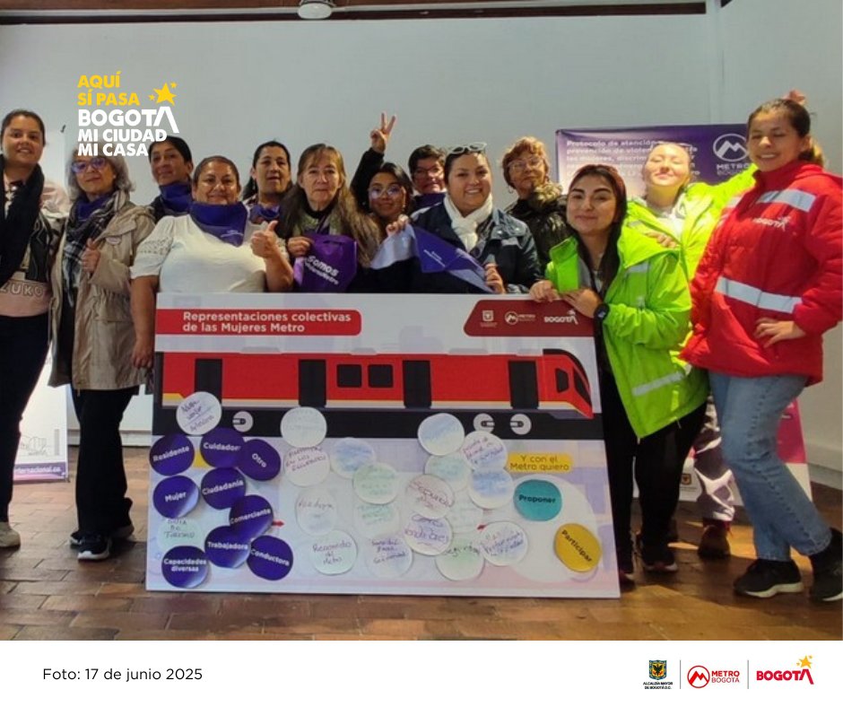 MetroBogota's tweet image. Tuvimos un espacio enriquecedor 💛 con Asosandiego, la @secredistmujer  y la Casa de Igualdad de Oportunidades para las Mujeres #CIOM Santa Fe donde conversamos sobre derechos, cultura ciudadana ✅ y movilidad sostenible 🚝 
#AquíSíPasa