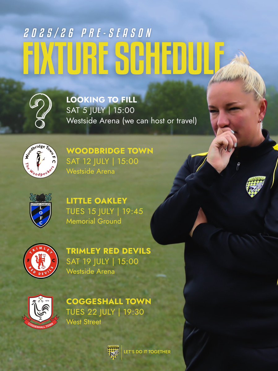We’ve updated our preseason schedule, check it out!

👀 Available on 5th July? 
Please get in touch, let’s get locked in!

#UTSP || #Fixtures || #PreSeason