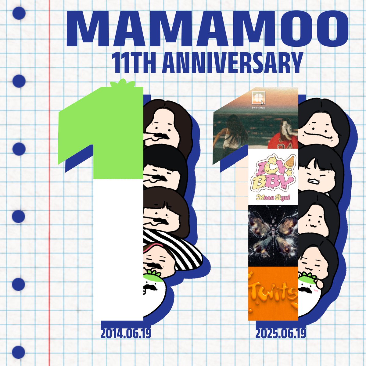 11年啦？！
明年就12年啦！🥹
#11YearsWithMAMAMOO
#11년의마마무