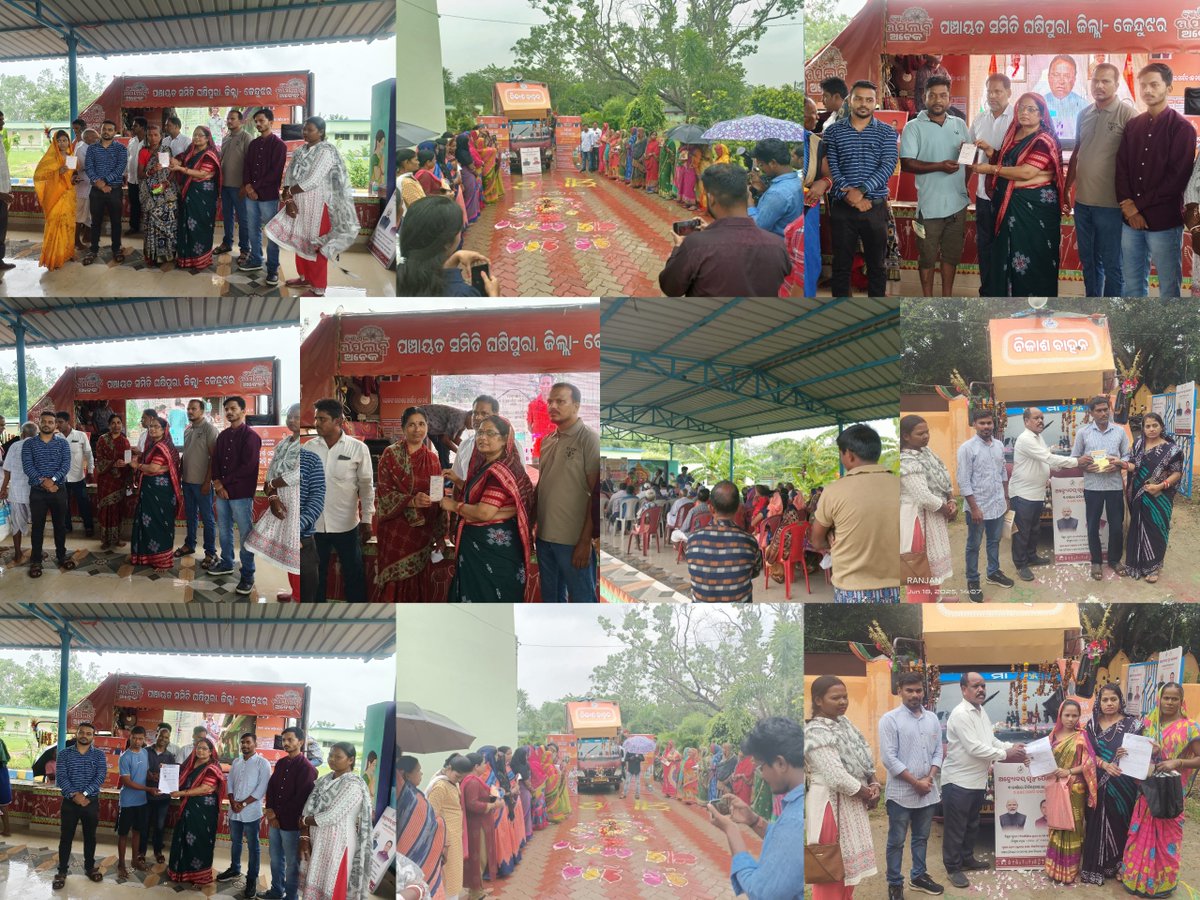 Bikash Bahan Yatra at Taruan &amp; Khalana  GP of Ghasipura block.
#BikashBahanYatra #OneYearOfMohanMajhi #BarshaEkUpalabdhiAnek #OneYearOfSushasan #LokankaSarkar #Odisha #BikashitaOdishaBikashitaBharat
#SamruddhaOdisha