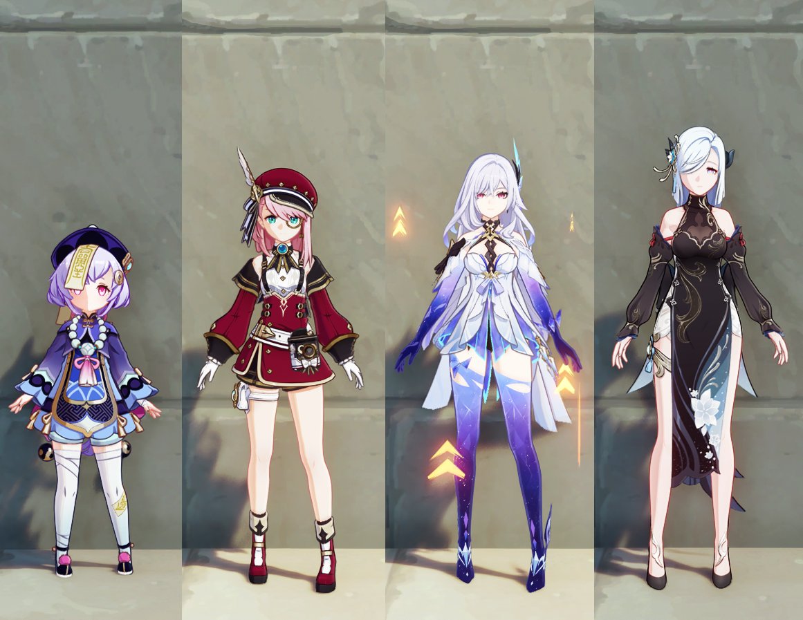 JerrTheOne's tweet image. Skirk in-game height comparision
#GenshinImpact #Genshin #Skirk