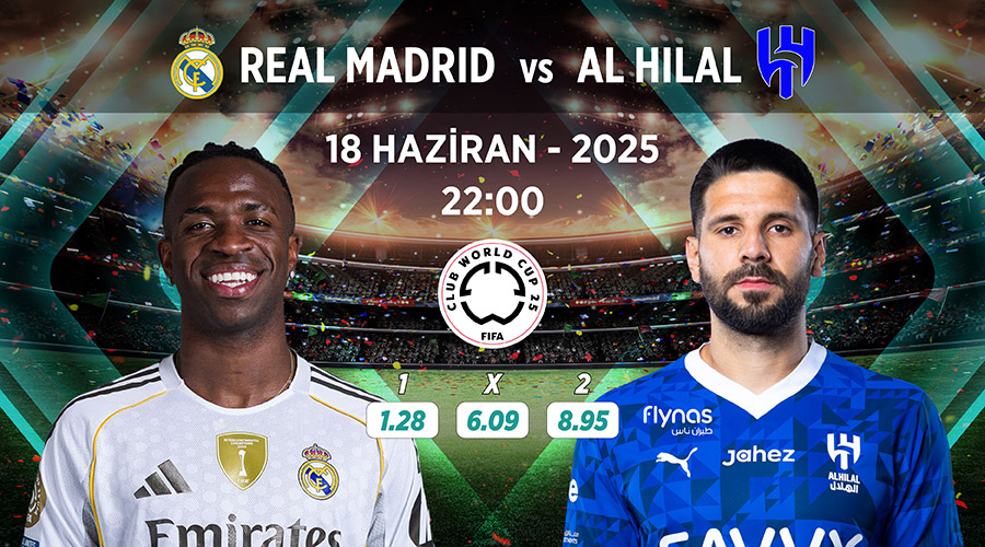 BelugaTR's tweet photo. #FIFA Kulüpler #DünyaKupası 1. Hafta maçında büyük karşılaşma! #RealMadrid - #AlHilal maçına bahislerinizi hızlıca yapın! 🌟 Bu günkü en büyük #futbol maçında #enyüksekoranlar'la #sporbahisleri'nde kazanın! 💪

Bahis yap 🚀 https://t.co/ZCJOBqgjx3 https://t.co/rJcYjpSWSt