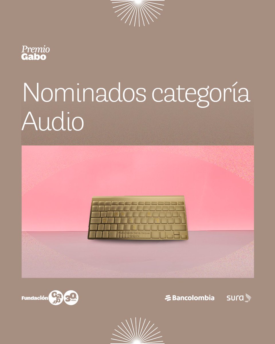 ¡Ya están aquí los 1️⃣0️⃣nominados al #PremioGabo2025 en la categoría Audio! 🎧🏆

Conócelos en este 🧵 y consulta sus trabajos aquí 👉🏼 premioggm.org/trabajos/edici…