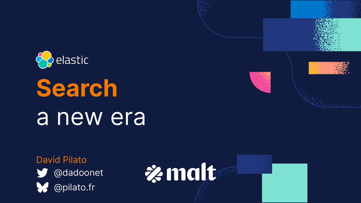 David Pilato 🇺🇦🇪🇺🇫🇷 (@dadoonet) on Twitter photo Thank you Malt for having me today at your internal tech days conference. I was happy to share some of my knowledge around #semantic #search and #AI. 
Slides & demo ➡️ speaker.pilato.fr/VCzrGH Thank you Malt for having me today at your internal tech days conference. I was happy to share some of my knowledge around #semantic #search and #AI. 
Slides & demo ➡️ speaker.pilato.fr/VCzrGH