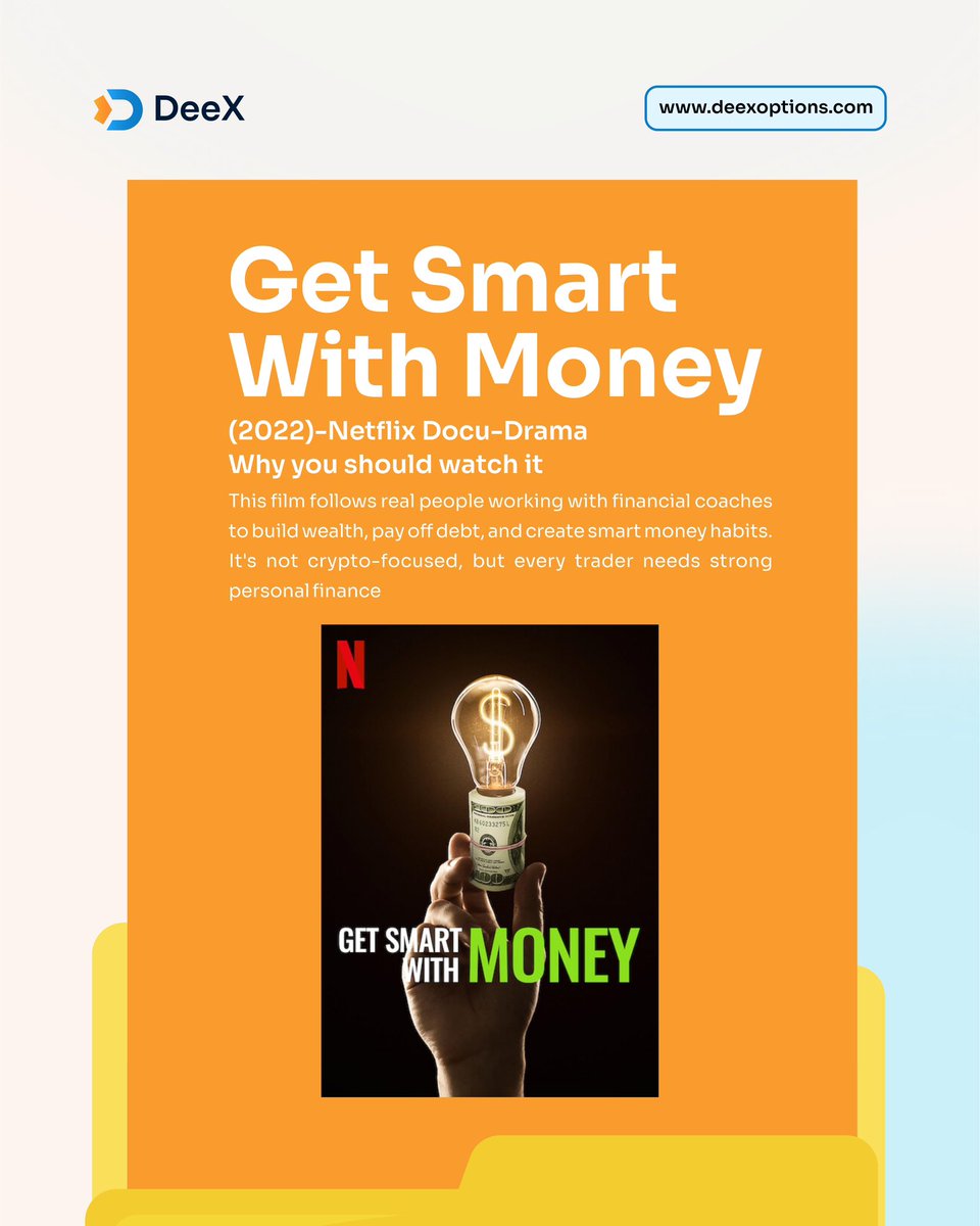deexoptions's tweet photo. Not your regular Netflix & chill ๐ฌ
Here are 3 movies every crypto trader should watch. Insights, hustle, and straight-up trader energy. Slide to find your next binge!
#CryptoMovies #DeeXoptions #CryptoTrading https://t.co/OJePEk6sf3