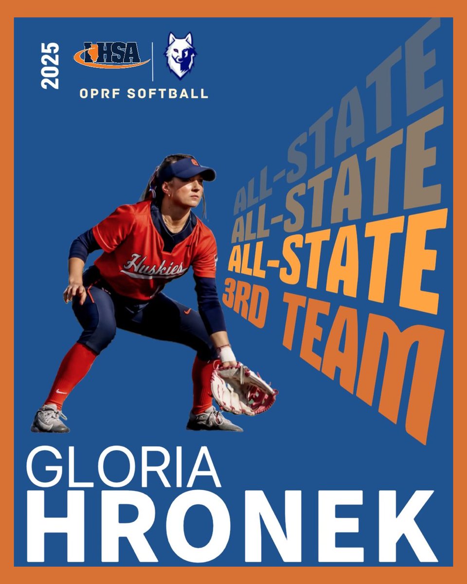 Awards Season: Congratulations to senior 3B <a href="/ghronek2025/">Gloria Hronek</a> for being selected as a member of the All-State Third Team. Great season and great career Glo.