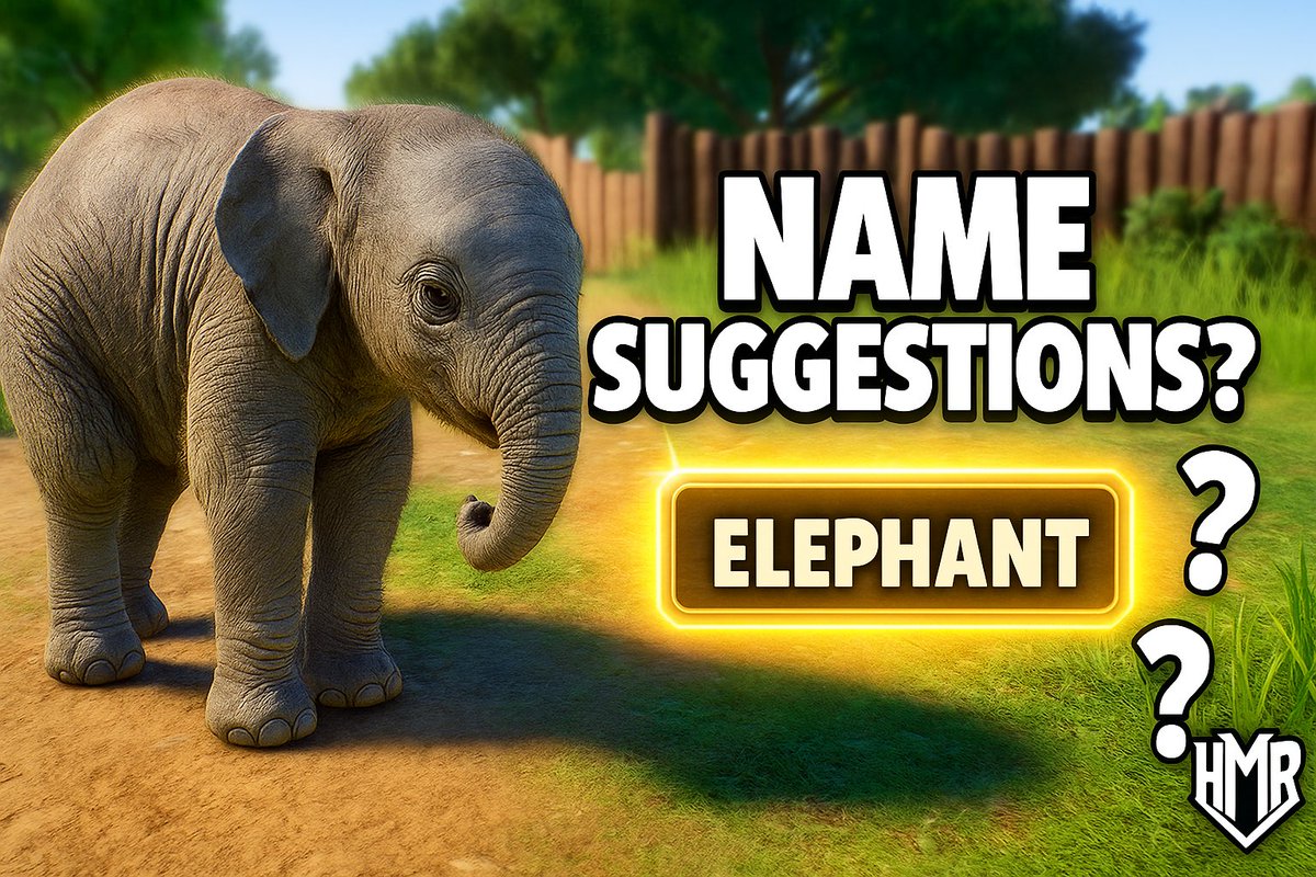 TheRustedHammer's tweet photo. Just added a baby elephant to my zoo and I’ve officially melted. 🐘😭
Name suggestions? Something majestic... or unhinged.
Best one gets a statue!
#PlanetZoo #ZookeeperLife #AnimalNames #SimulationGames https://t.co/mPxLUY55tA