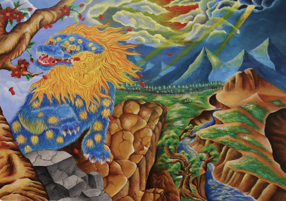 LIBICK4's tweet photo. タイトル　『嚆矢』

SIZE  B2

Acrylic on wood panel

僕の作品では珍しくアクリルで描きました！
やはりアクリルにはアクリルの良さが有り、これからの作品制作に活かせる発見が沢山ありました✌️

#art #アート #イラスト #絵 #illustration #芸術 #artwork #japan #artist #絵画 #美術 #現代アート https://t.co/ZbxJ0Zgsvs