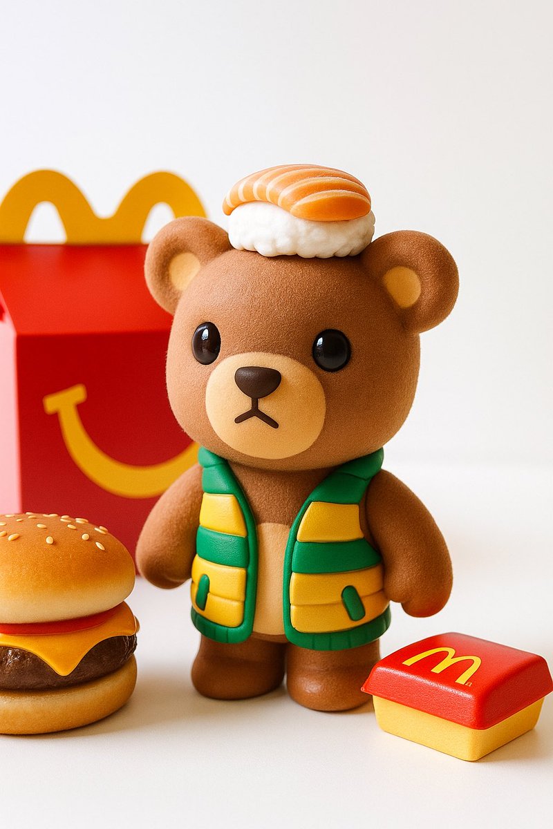 Imagine this…

A <a href="/bearish_af/">BEARISH</a> as a McDonalds happy meal toy! 

Drop your BEARISH below and I’ll make it a toy.