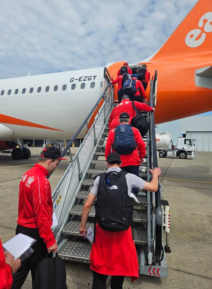 Onwards to Belfast for our Disability &amp; Inclusion team. 10 players &amp; an absolutely amazing set of staff at Buzz Hub CDP.

They are 1 of 76 sides competing in The George Best Community Cup this week.

We are very proud of you already lads ! 🔴⚪️

#UpTheStripes #BetterTogether